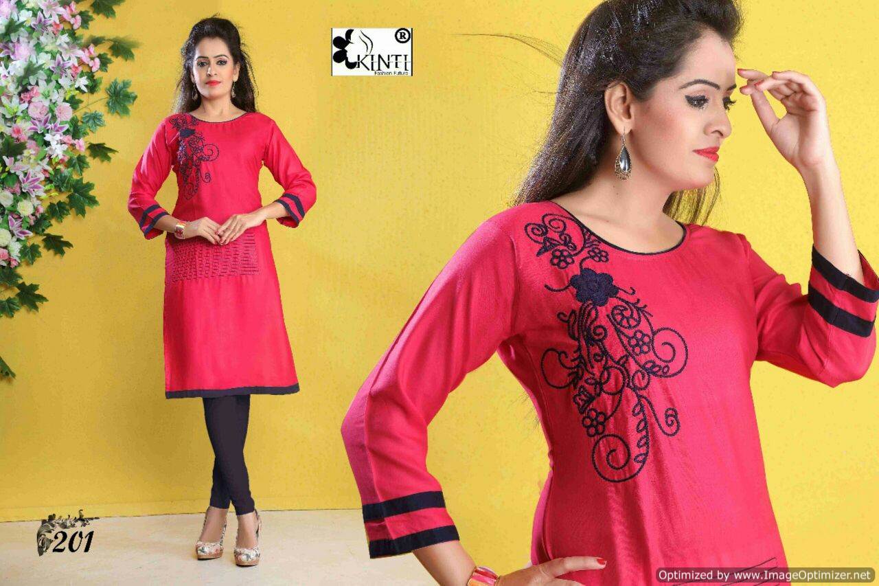 Kinti-Pratha Vol-2 Ltaets Designer Regular Wear Worked Heavy rayon Kurtis Collection
