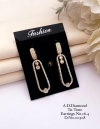 Ad Diamond Silver And Rose Gold Earrings 11 Online Wholesale