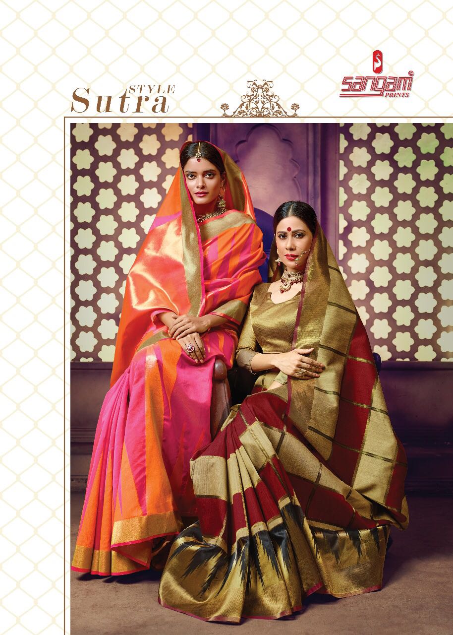 Sangam Zamdani Latest Fancy Designer Festive Wear Handloom Cotton Sarees Collection
