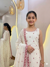 St D No 143 Pure Cotton Embroidered Kids Kurti With Pant Dupatta 