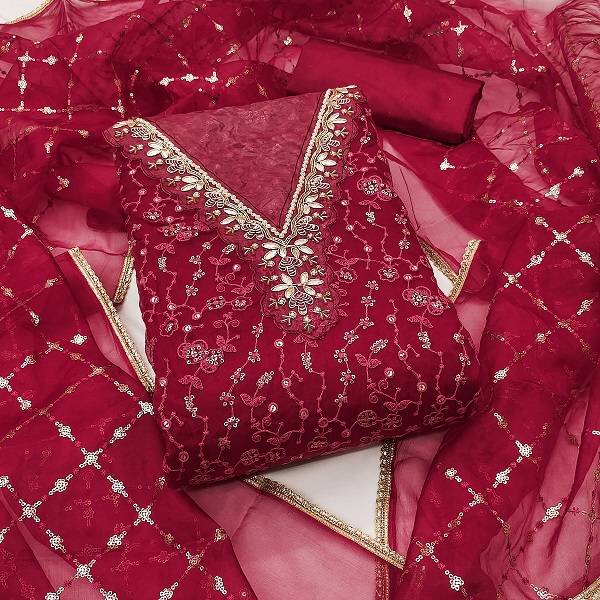 Kriti 11476 Beautiful Organza Printed Dress Material Online Wholesale
