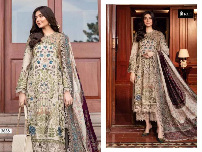 Jihan Chevron 3638 Cotton Dupatta Pakistani Pakistani Suits Wholesalers In Delhi