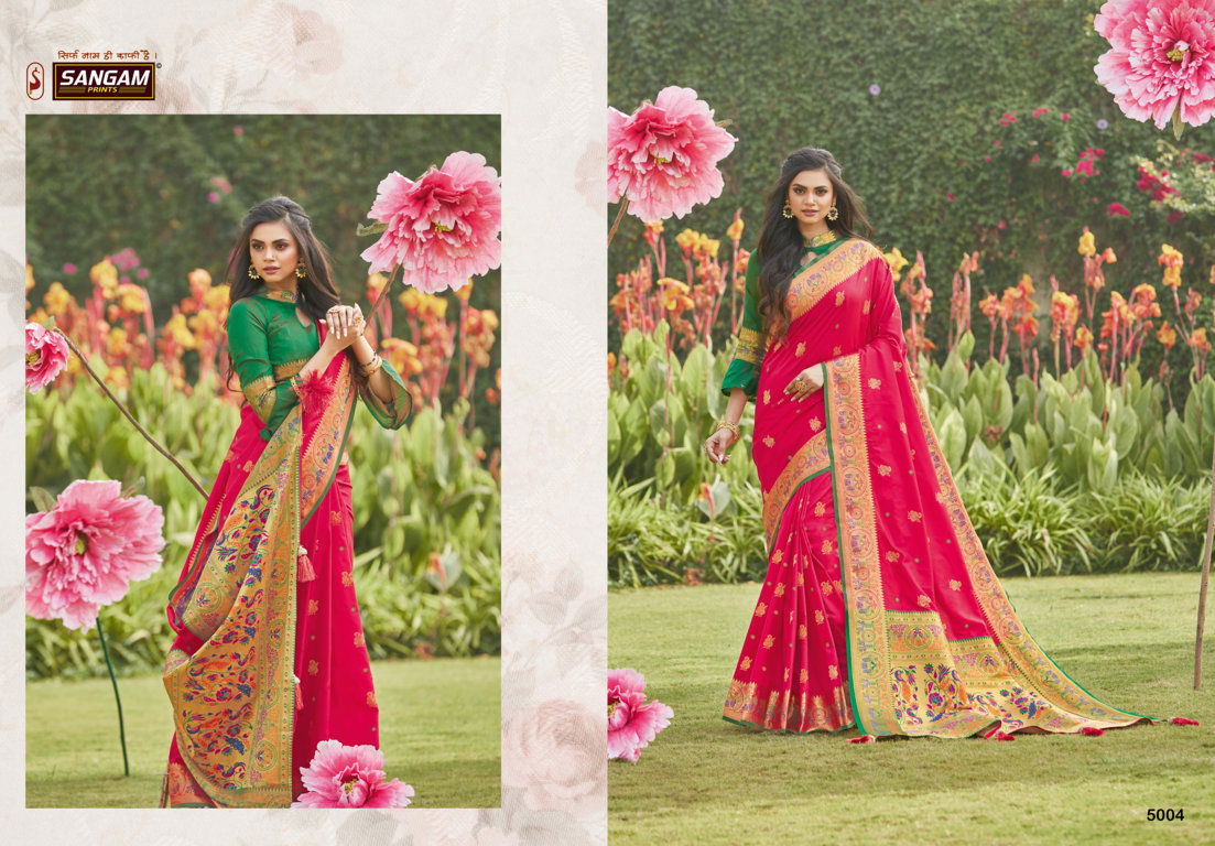 Sangam Pattu Latest Fancy Designer Festive Wear Silk Pure Soft Silk Saree Collection

