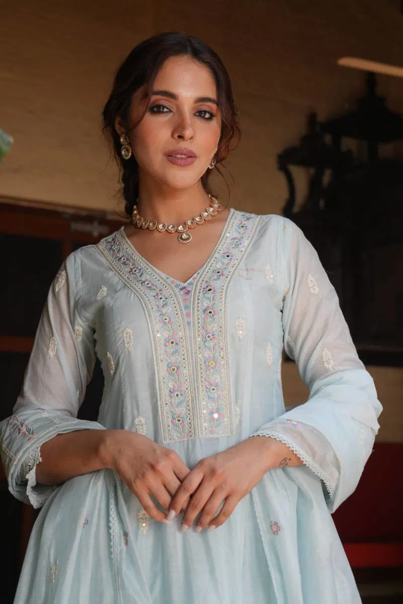 Tanyaa P 406 Mul Chanderi Cotton With Work Readymade Suit Wholesale Market In Surat