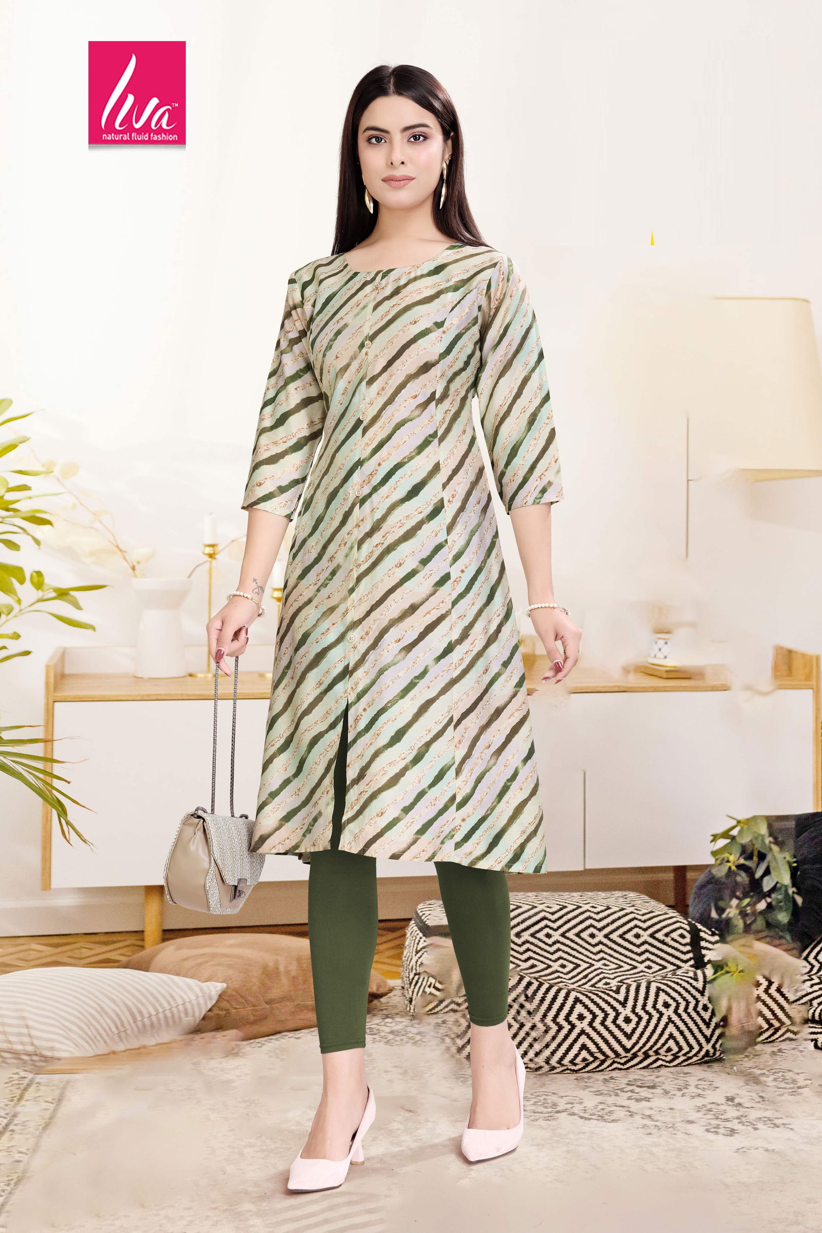 Princess Stylish Chanderi Foil Printed Kurti Wholesale Price In Surat
