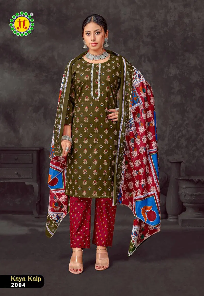 Kaya Kalp Vol 2 By Jt Cotton Printed Kurti Bottom With Dupatta Exporters In India