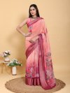 Scgt Gunjan A Linen Woven Jacquard Printed Fancy Saree 