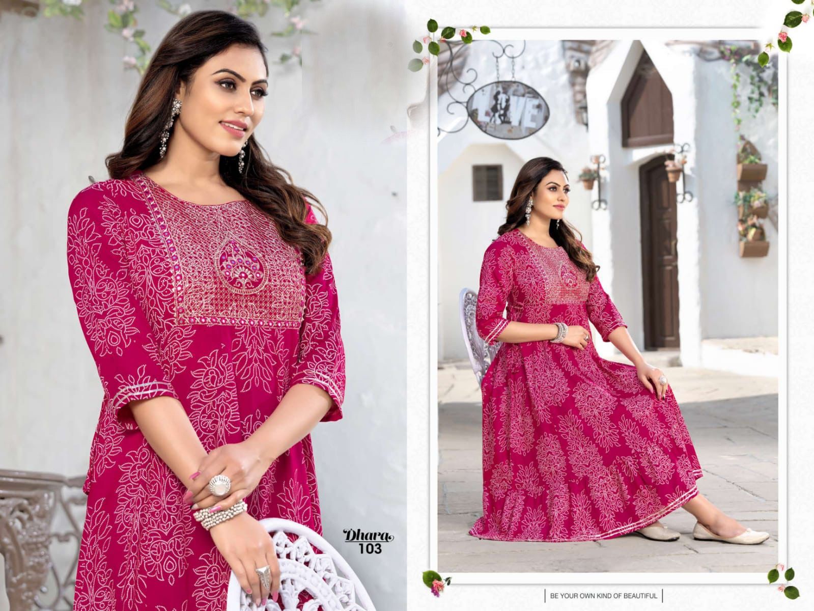 Dhara 101 New Designer Fancy Ethnic Wear Anarkali Kurti Collection