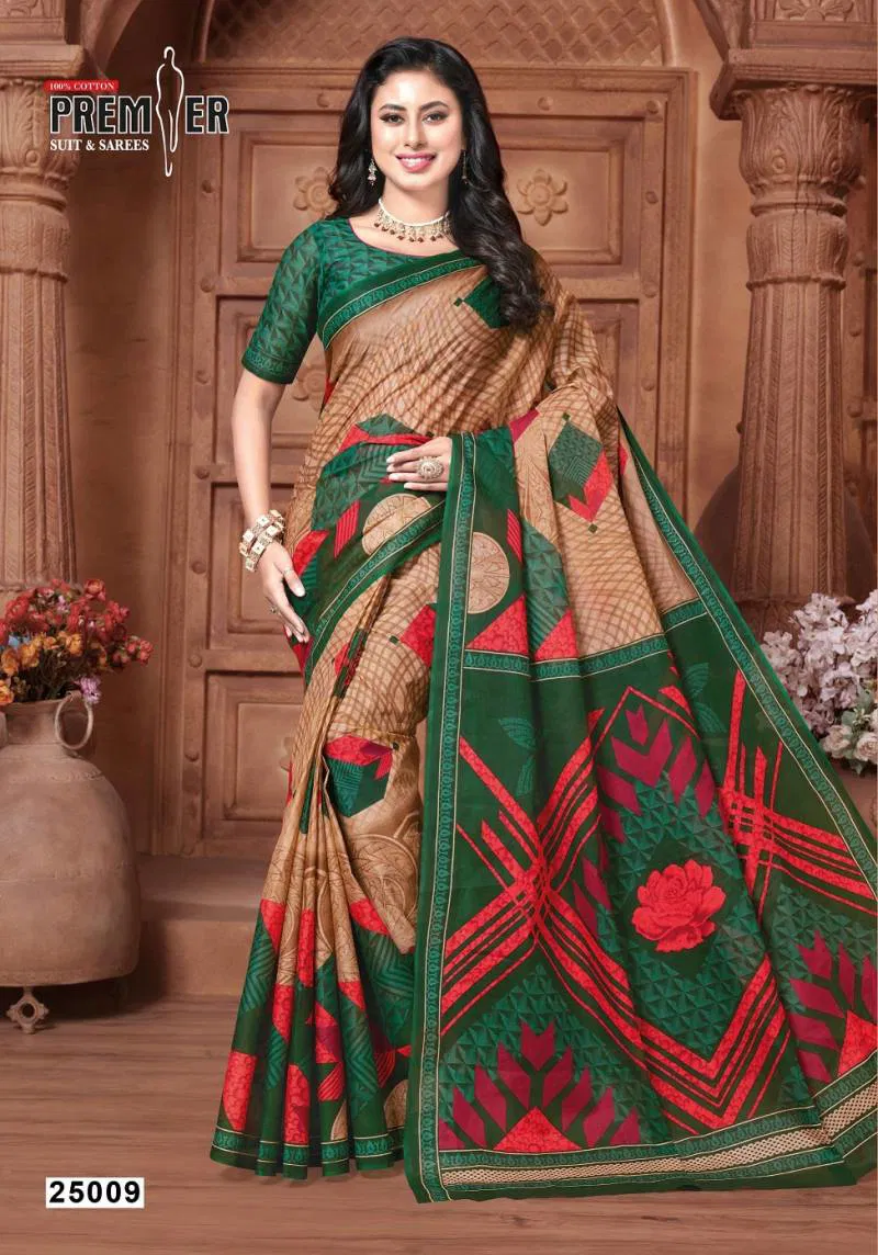 Premier Suncity Vol 25 Printed Cotton Fancy Saree Wholesale Clothing Distributors In India