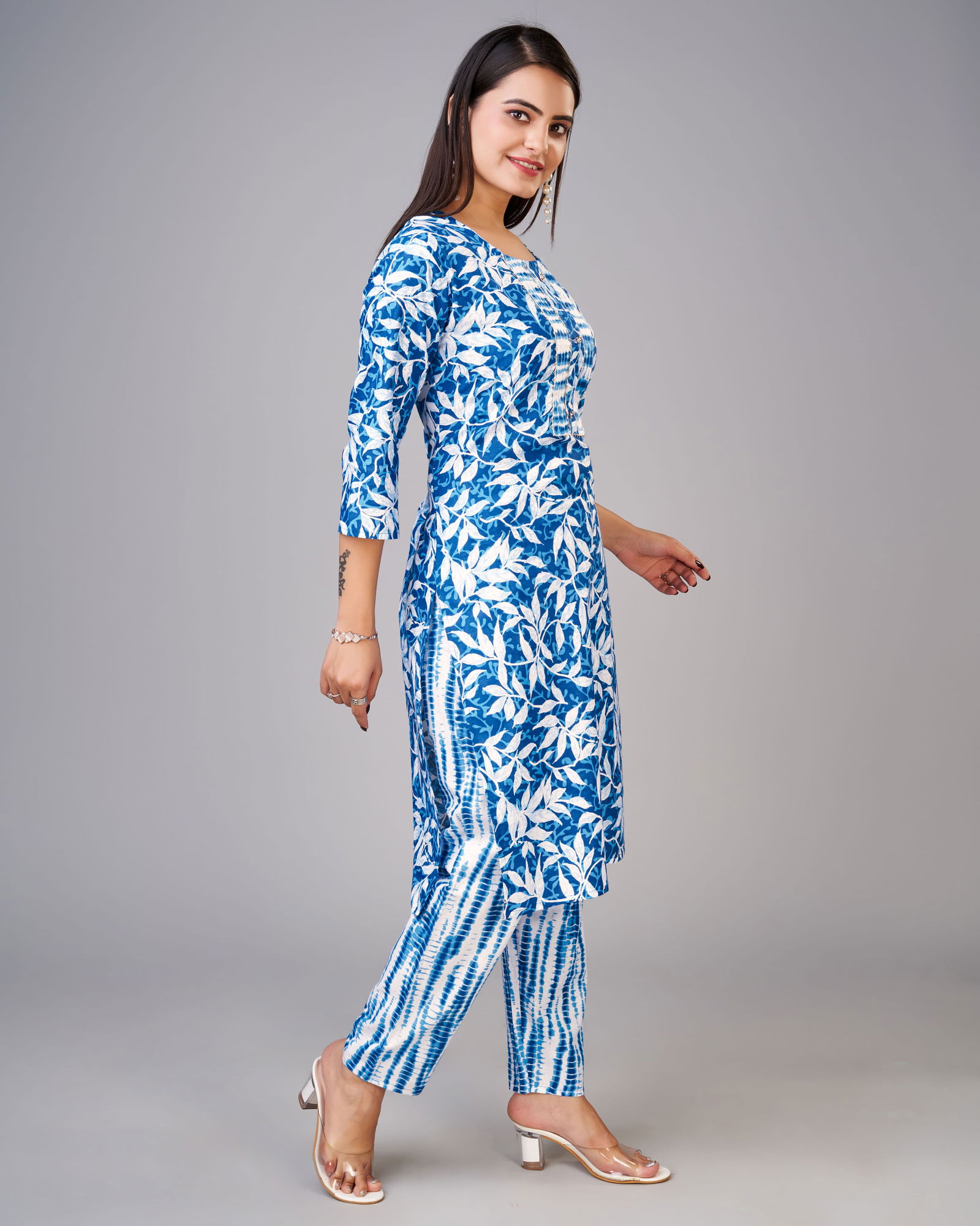 Mann Jaipuri Cotton Printed Kurti With Bottom Catalog