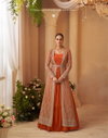 Kasmira By Sayuri Chinon Silk Wholesale Gown Jacket With Belt In India
