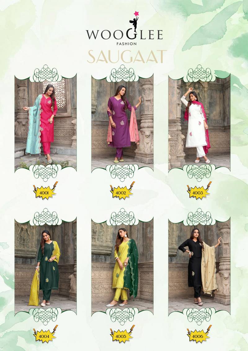 Saugaat Viscose By Wooglee Weaving Kurti Bottom With Dupatta Exporters In India