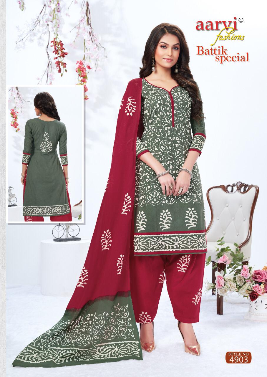 Aarvi Batik Special 13 Regular Wear Cotton Printed Ready Made Latest Collection
