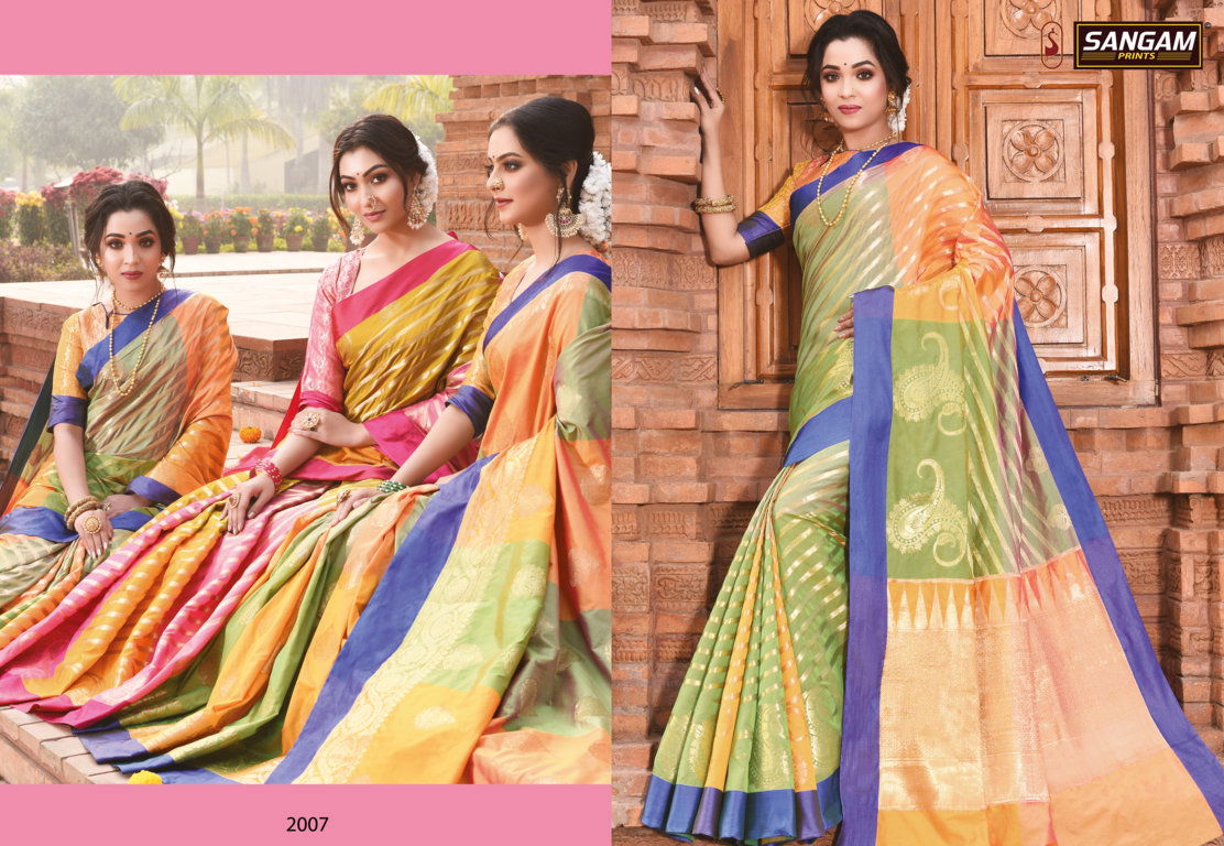 Sangam Kangana Latest Fancy Designer Silk Saree Festive Wear Saree Collection

