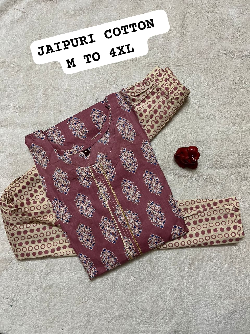 Virat Jaipuri Cotton Printed Kurti With Bottom Catalog