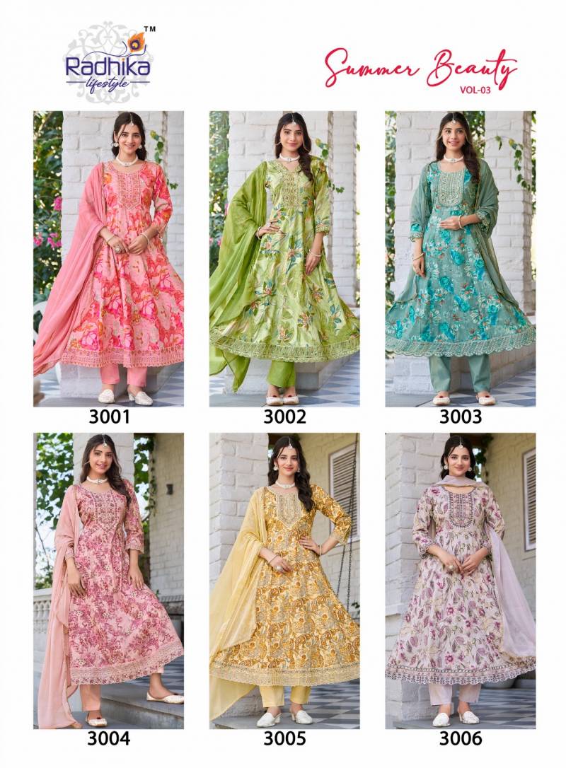 Radhika Summer Beauty Vol 3 Anarkali Ready Made Suppliers In India