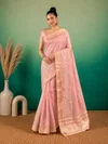 Afs Florent Tissue Linen Embroidery Saree