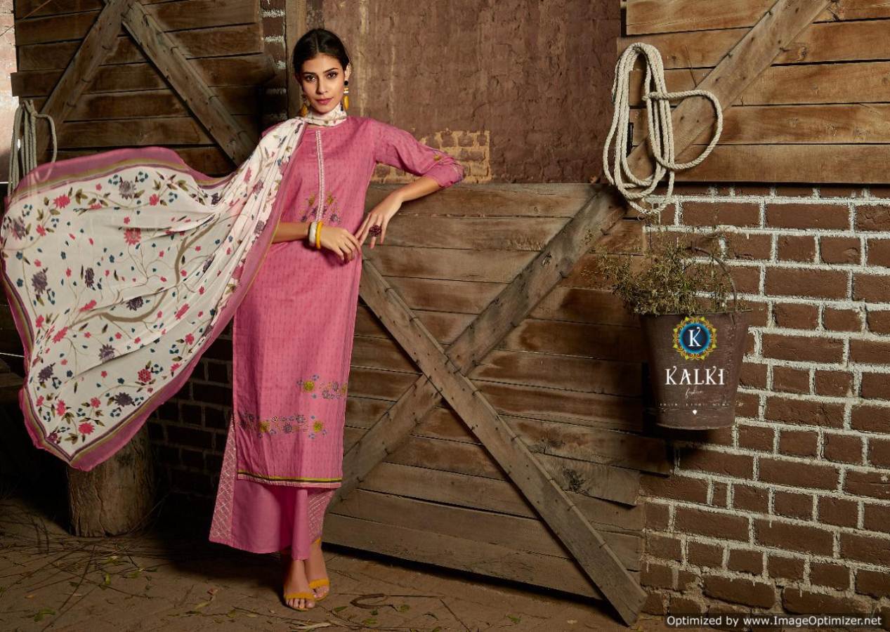 Kalki Ready Made Collection Of Kurti Plazzo Pattern Suit Gota Patti Work With Nazneen Dupatta 