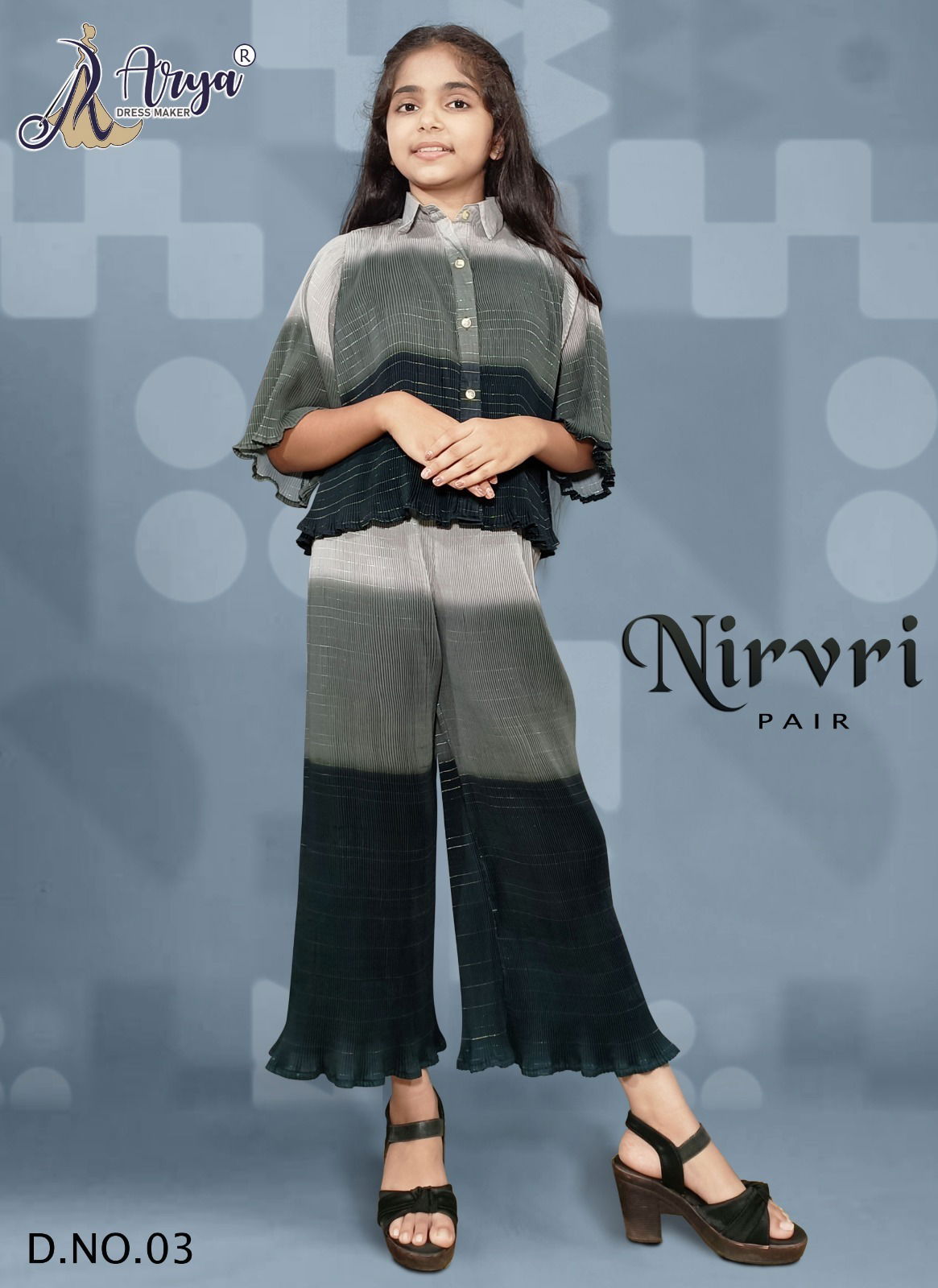 Nirvari Kids Girl's Wear Masleen Creez  Pair