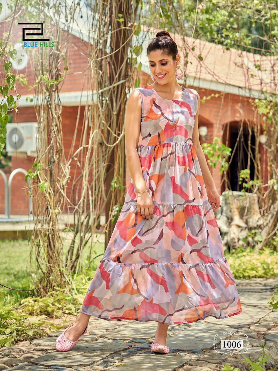 Blue Hills Beach Way Fancy Party Wear Long Gown Style Kurti Collection