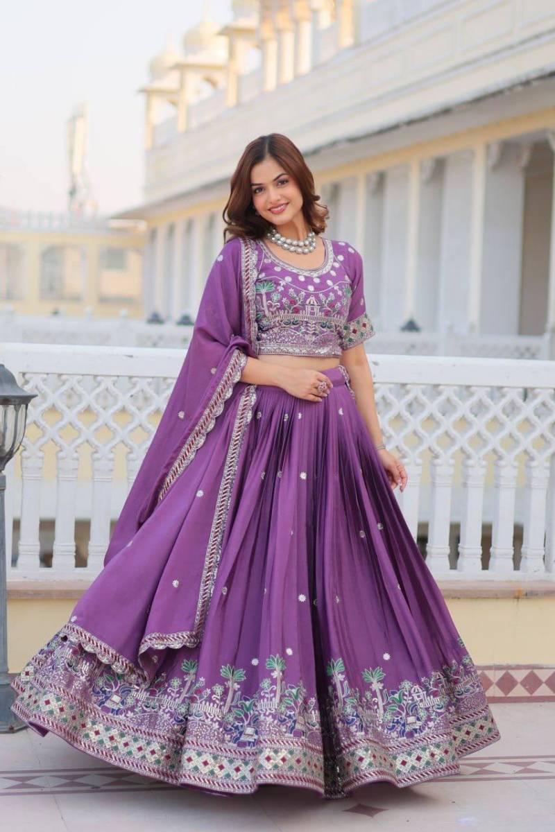Sn 2332 Designer Chinon Lehenga Choli Bulk Orders In India