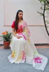 VK4054 Digital Print Orgenza Silk Saree Wholesale Market In Surat With Price