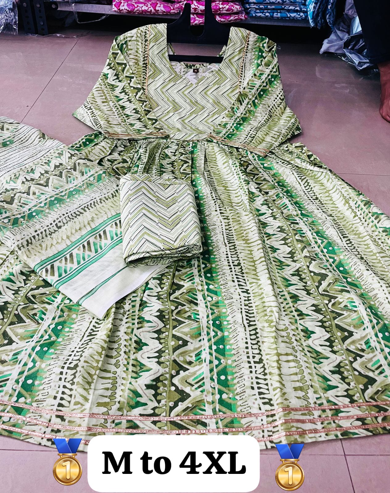 Virat Cotton Printed Anarkali Kurti With Bottom Dupatta Catalog