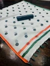Independence Day MG 576 Plain Linen Printed Tiranga Saree Collection