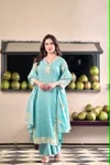 KF 309 Kalaai Chinon Embroidery Kurti With Bottom Dupatta

