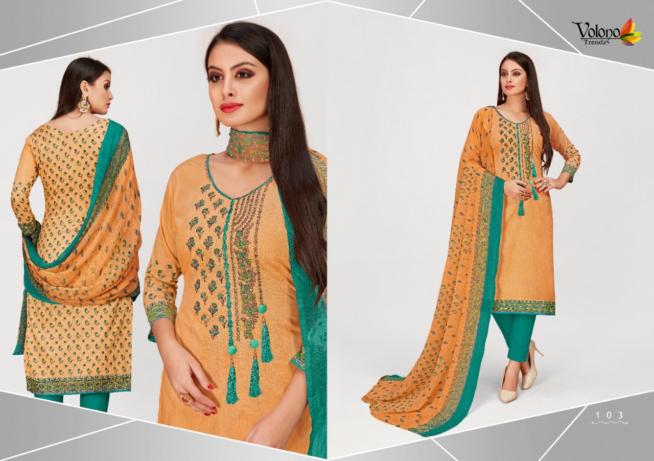 Volono Rangrez 1 Latest fancy Designer Regular Casual Wear Cotton Dress Materials Collection