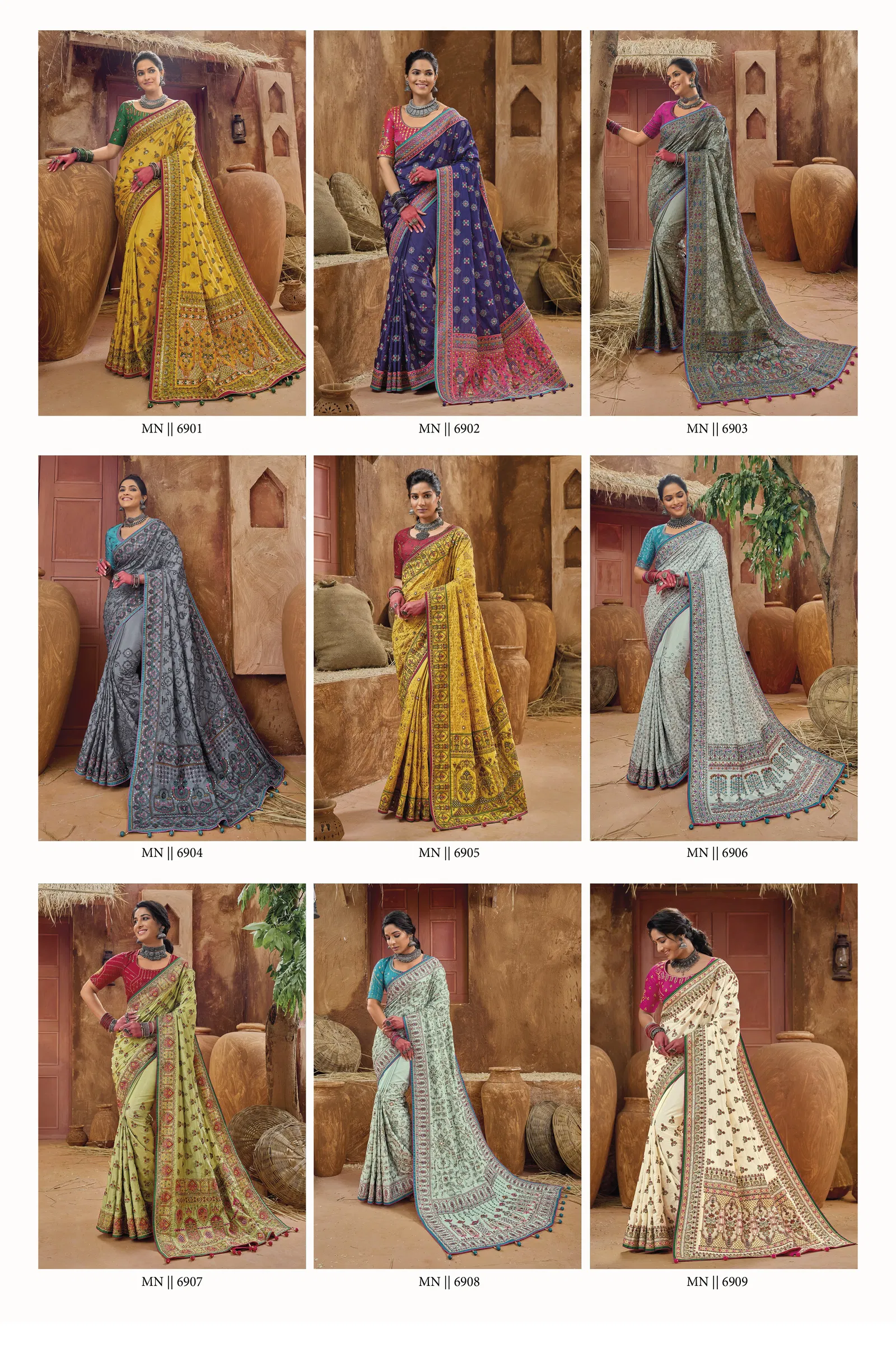 Kachhi Work Vol 4 By MN Banarasi Silk Saree Wholesale Price In Surat