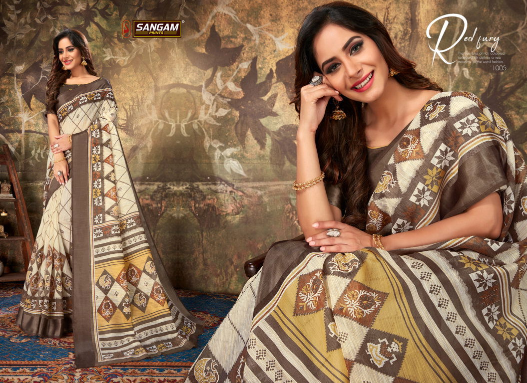 Sangam Minaxi Cotton Latest Daily Wear Printed Pure Cotton Saree Collection
