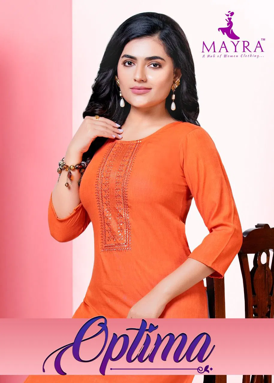 Mayra Optima Rayon Sequence Designer Ethnic Wear Kurtis Collection
