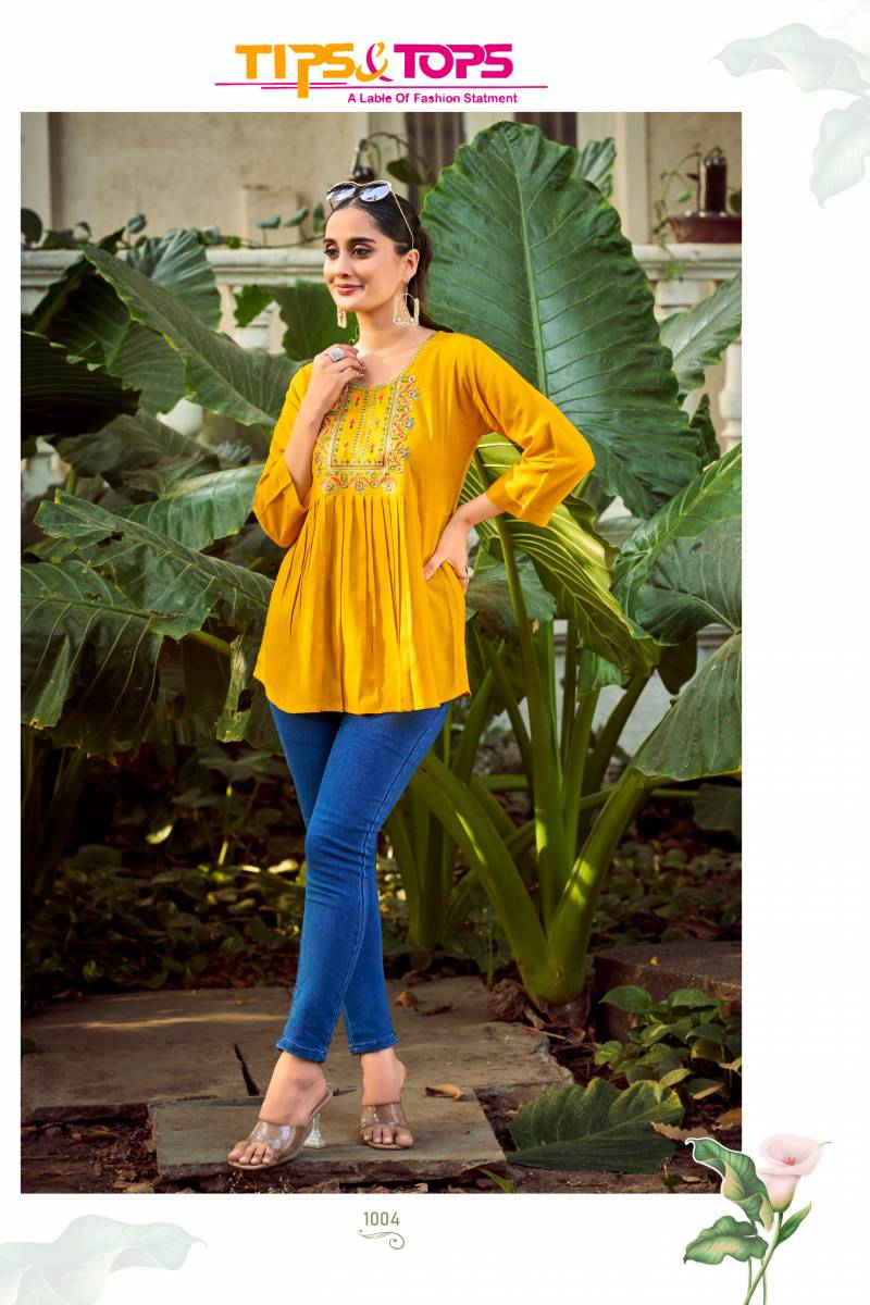 Pulpy Vol 15 By Tips Tops Rayon Fancy Western Ladies Top Online Wholesale