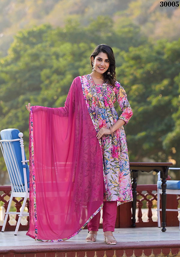 Kiyara 30001 To 30008 Printed Kurti With Bottom Dupatta Wholesale Shop In Surat
