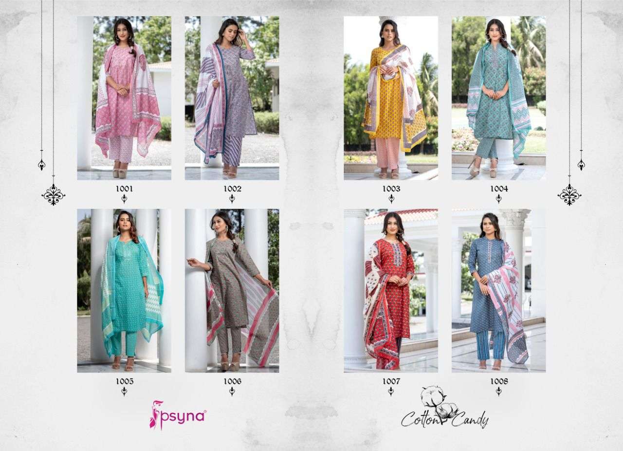 Cotton Candy By Psyna Printed Kurti With Bottom & Dupatta Wholesale Online