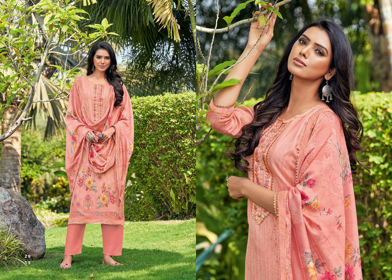Rangoon Flower Valley Designer Festive Wear Heavy Muslin And Sequence Work With Pure Digital Print Ready Made Collection
