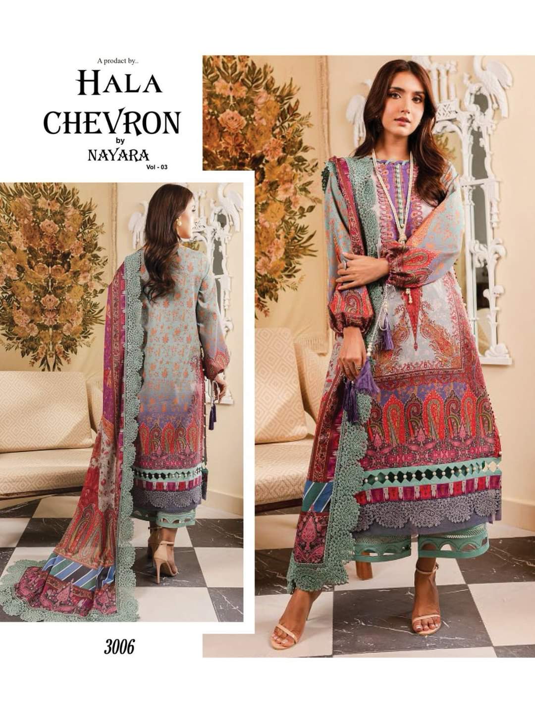 Chevron By Nayra Vol 3 Cotton Pakistani Dress Material Catalog