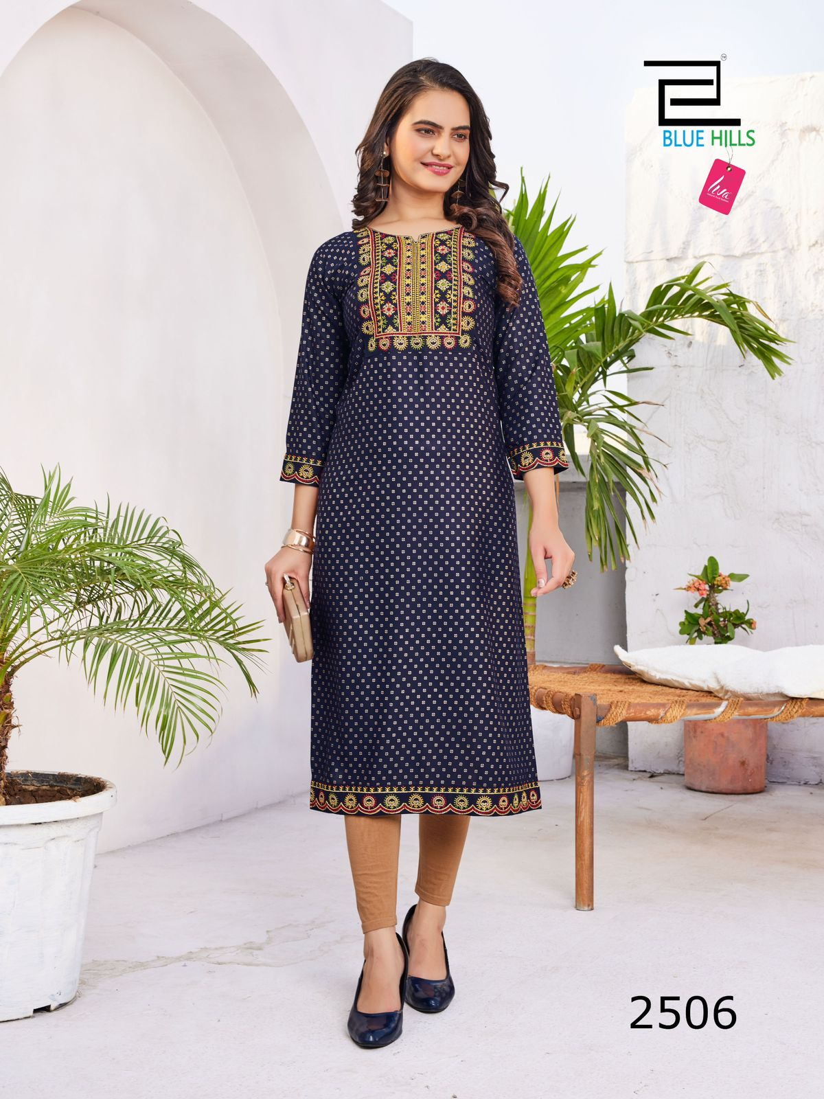 Solid Vol 25 By Blue Hills 2501 to 2508 Kurti suppliers in India