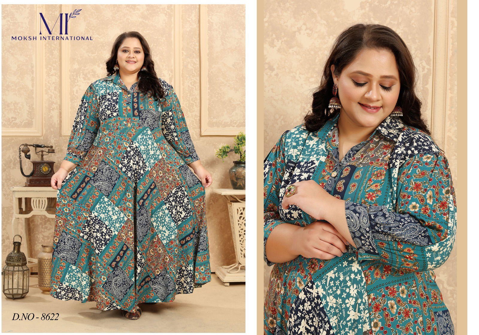 Plus Size Vol1 by Moksh Rayon Kurti With Pocket Catalog 