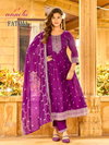 Fatima By Aanchi Vichitra Silk Online Anarkali Kurti With Bottom Dupatta Wholesale