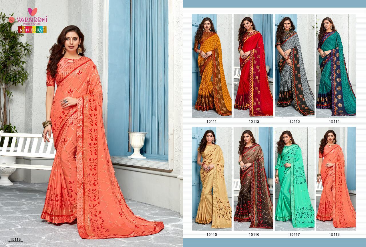 Jalkhi Varsiddhi Cadbury Chiffon Silk With Same Blouse Party Wear Designer Printed Saree's Collections