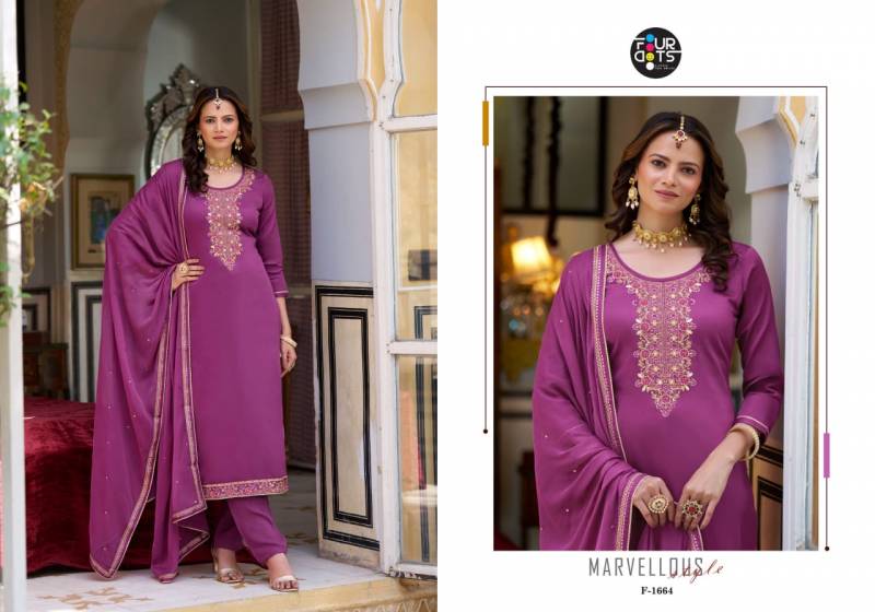 Stella By Four Dots Jam Cotton Work With Handwork Dress Material Bulk Orders In India