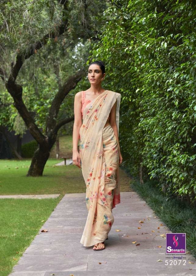 Shangrila Akira Latest Collection Of Casual Wear Linen Cotton Saree 