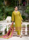 Bella By Woodee Rayon Thread Work Kurti With Bottom Dupatta Wholesale Online