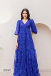 Lucaya Vol 26 By Lucaya Fuax Georgette Printed Flair Ethnic Wholesale Gown In India
