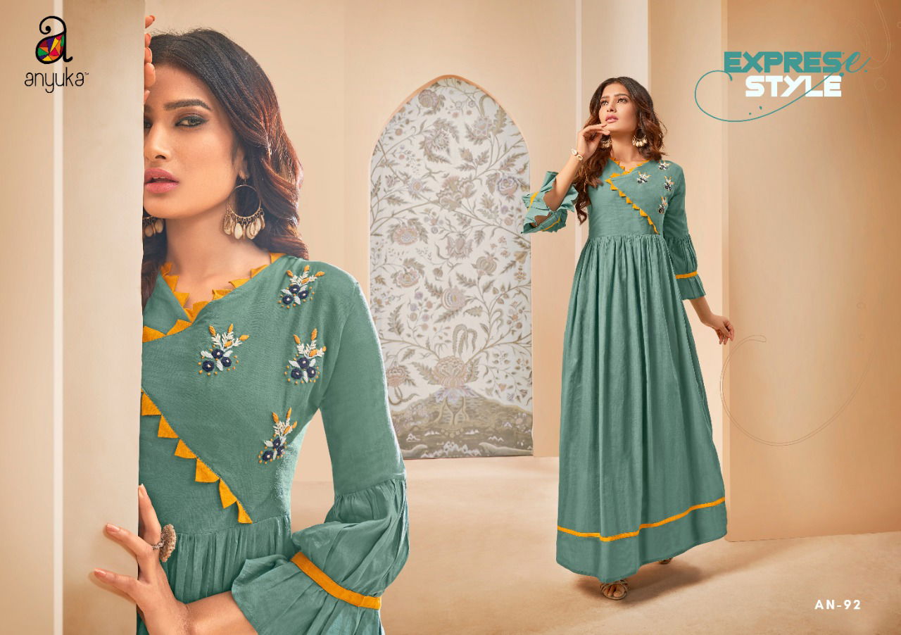 Anyuka Blush Latest Pretty Casual Wear Stylish Kurti Collection 
