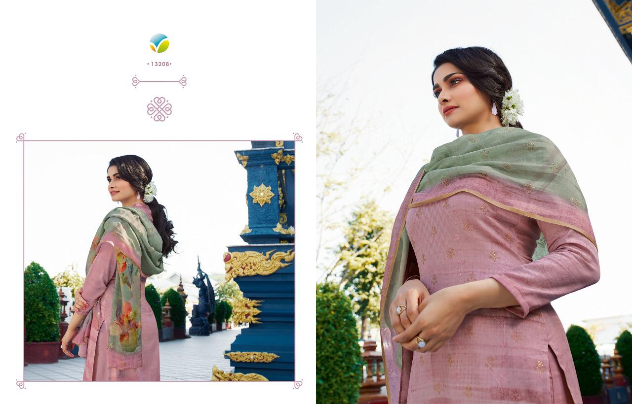 VINAY FASHION KERVIN - SEPHALI Fancy Festive Wear Fine Cotton Satin With Sequence Work Digital Printed Designer Salwar Suit Collection