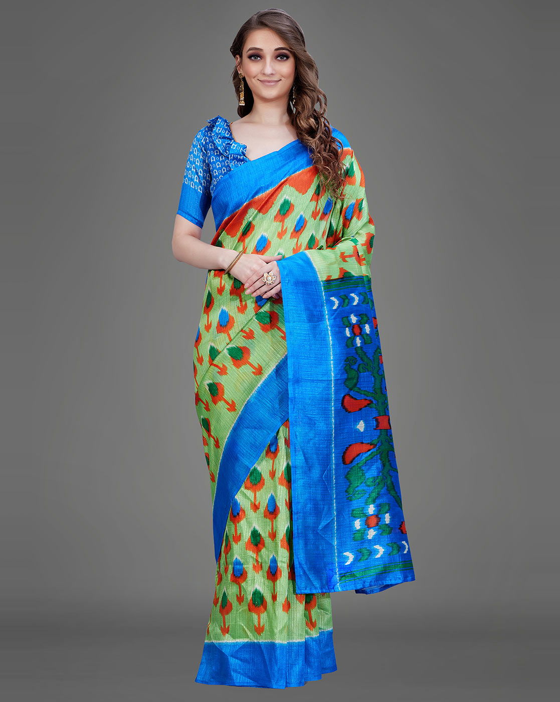 Green Silk 7 Latest Designer Fancy Casual Wear Printed Silk Saree Collection