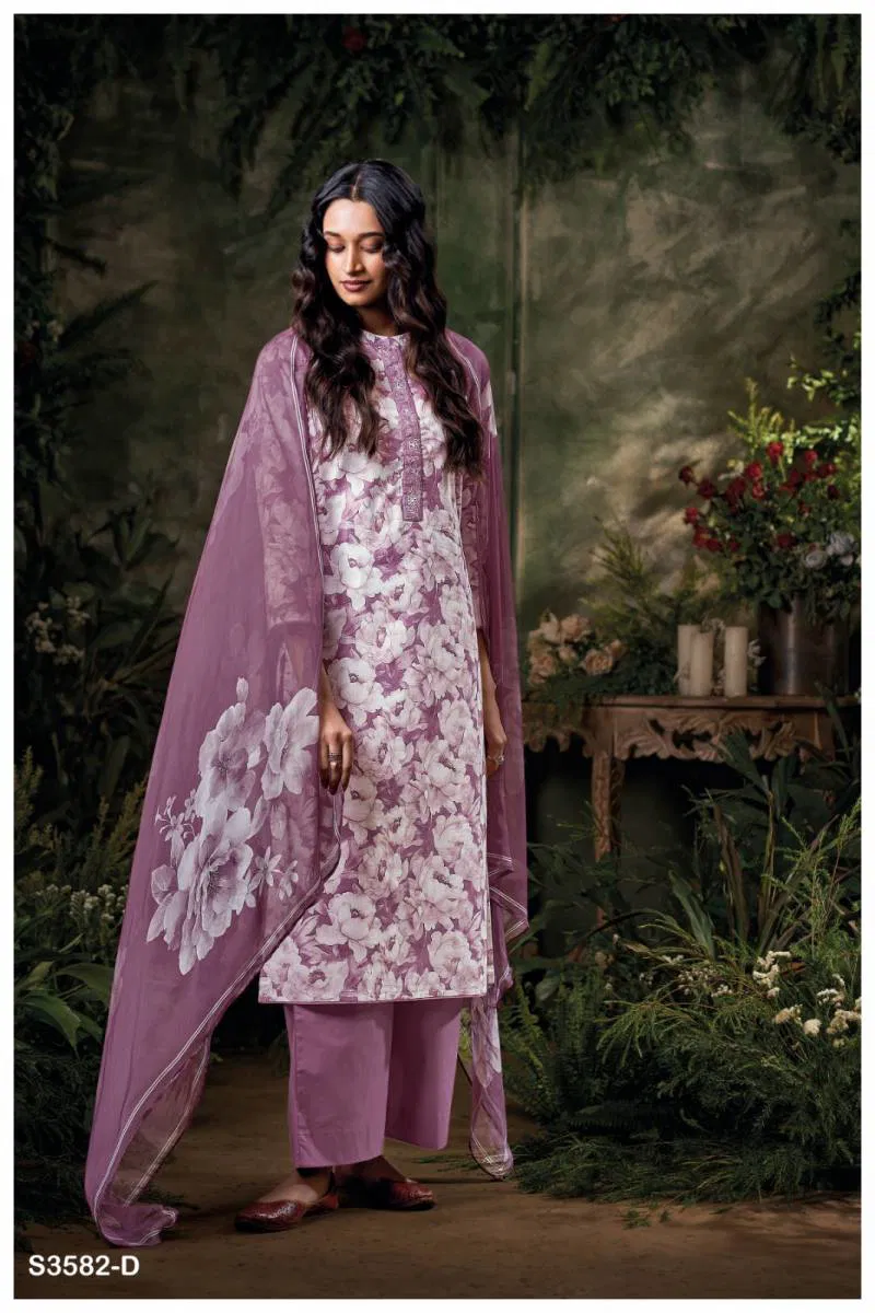 Emera By Ganga Cotton Printed Embroidered Salwar Suit Wholesale Online